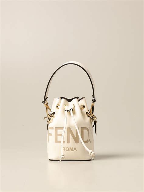 fendi bucket bag mini white|Fendi zucchino mini bag.